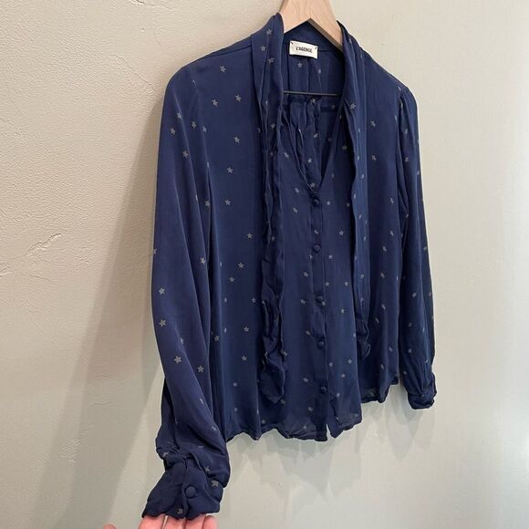 L'AGENCE Nina Star-Print Blouse - Picture 4 of 9